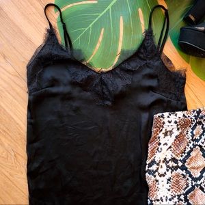 Simple lace black top
